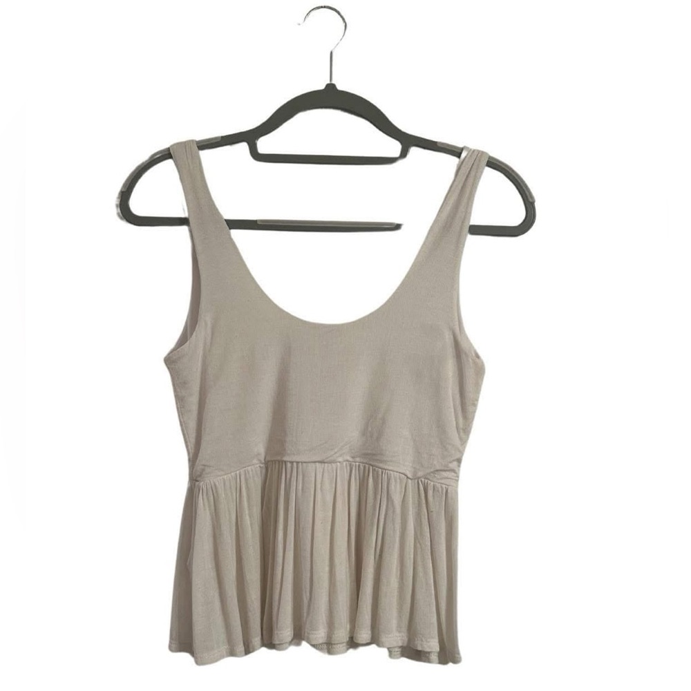🤍 Mikey & Joey Peplum White Tank Top 🤍 Size Medium
